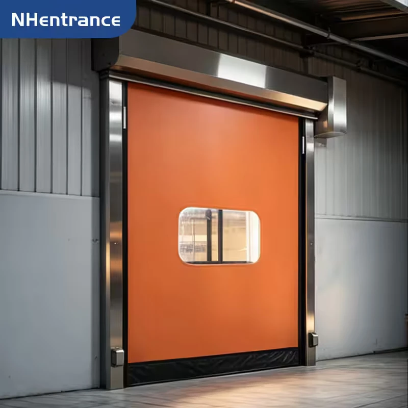Orange curtain and guide housing