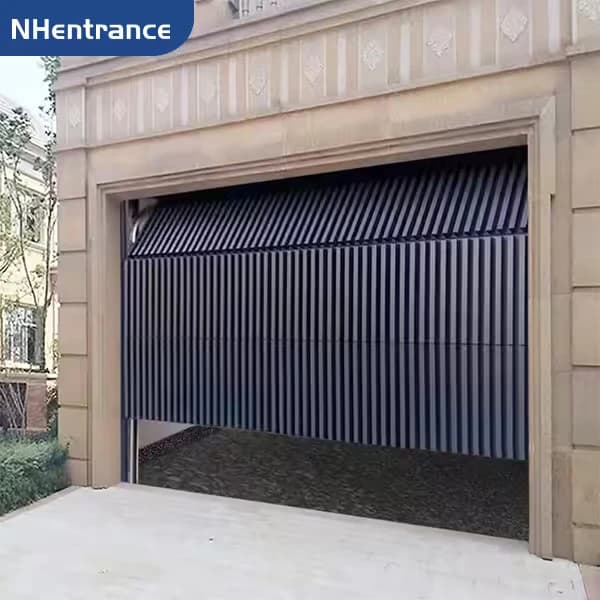 Grille door at a building entrance