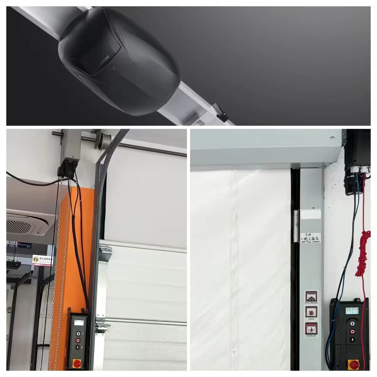 Ceiling and side-mounted operator arrangements