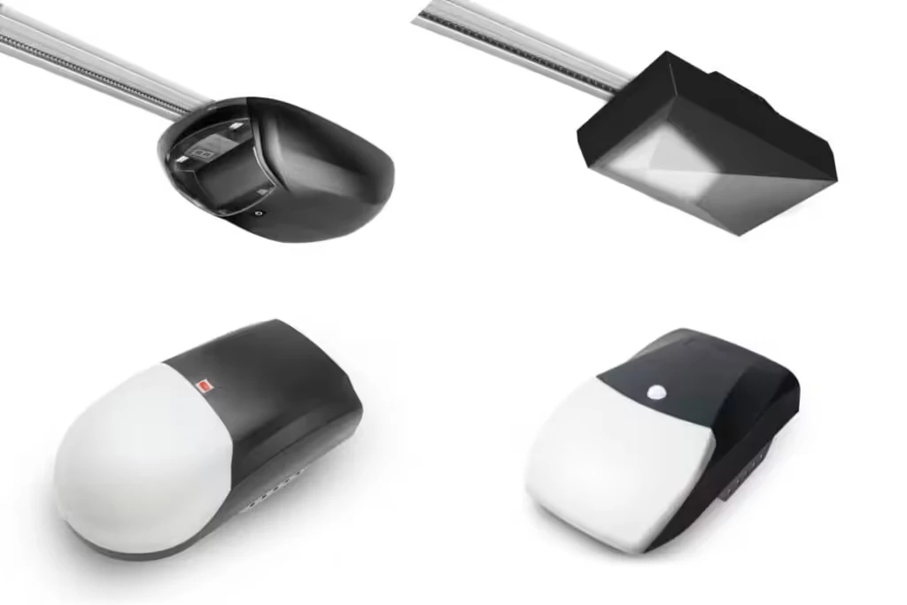 Ceiling-mounted garage door opener examples